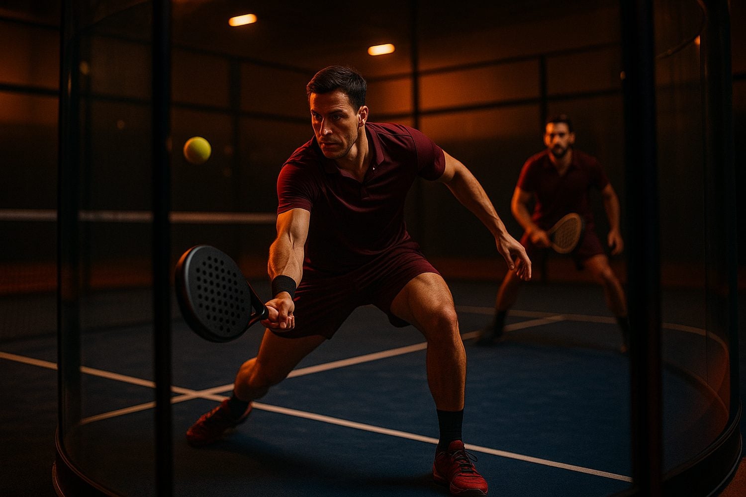 Padelspieler auf dem Court